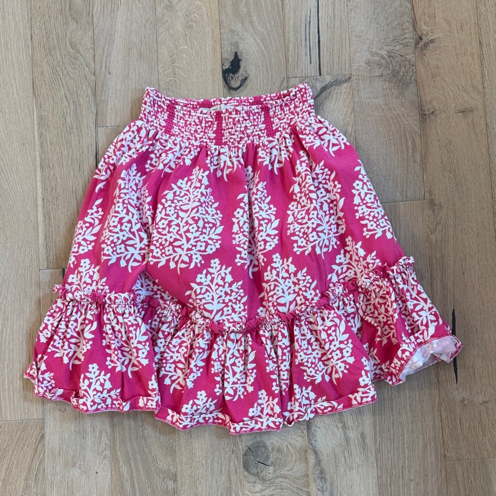 Mini Boden Pink and White Floral Mini Skirt